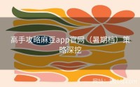 高手攻略麻豆app官网(暑期档)策略深挖