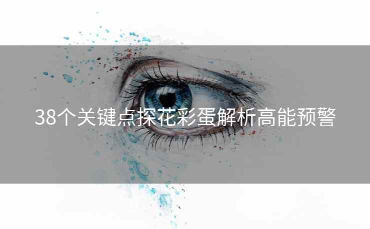 38个关键点探花彩蛋解析高能预警