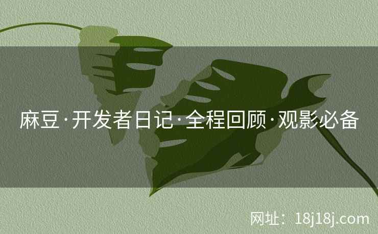 麻豆·开发者日记·全程回顾·观影必备